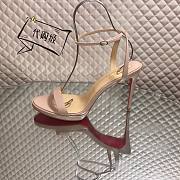 Fortok Christian Louboutin Loubi Queen Open Toe in Beige - 1