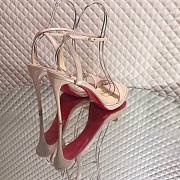 Fortok Christian Louboutin Loubi Queen Open Toe in Beige - 6