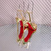 Fortok Christian Louboutin Loubi Queen Open Toe in Gold - 6