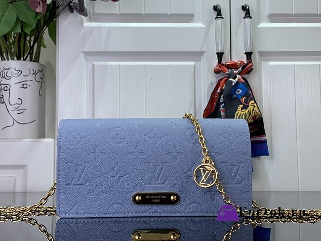 Fortok Louis Vuitton Wallet On Chain Lily Blue M83233 20.5×10×3.5cm - 1