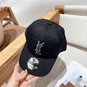 Fortok Saint Laurent Letter Embroidered Baseball Cap Black/White  - 2