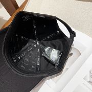 Fortok Saint Laurent Letter Embroidered Baseball Cap Black/White  - 4