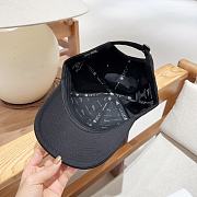 Fortok Saint Laurent Letter Embroidered Baseball Cap Black/White  - 5