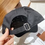 Fortok Saint Laurent Letter Embroidered Baseball Cap Black/White  - 6