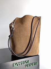 Fortok Bottega Veneta Knot Bucket Shoulder Bag Brown 755083 41x27.5x12cm - 5