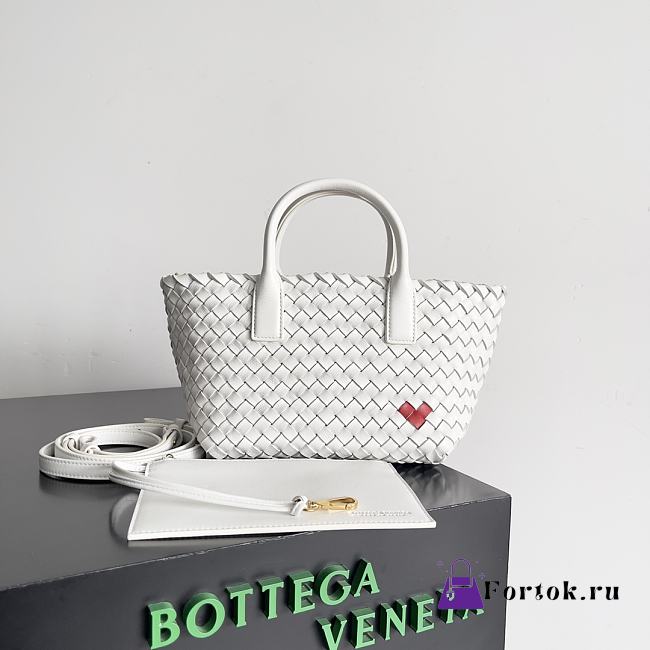 Fortok Bottega Veneta Mini Cabat Valentine's Day Tote Bag 709464 22x6.5x15.5cm - 1