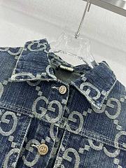Fortok Gucci 24 GG Jacquard Blue Denim Jacket - 5