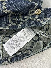 Fortok Gucci 24 GG Jacquard Blue Denim Jacket - 4