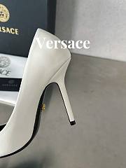 Fortok Versace Gianni Ribbon High Heels White - 6