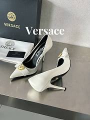 Fortok Versace Gianni Ribbon High Heels White - 3