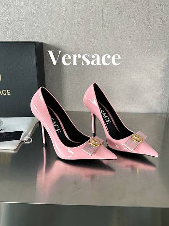 Fortok Versace Gianni Ribbon High Heels Pink