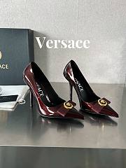 Fortok Versace Gianni Ribbon High Heels Burgundy - 1