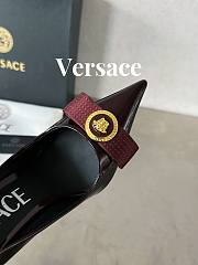 Fortok Versace Gianni Ribbon High Heels Burgundy - 4