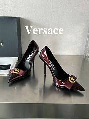 Fortok Versace Gianni Ribbon High Heels Burgundy - 3