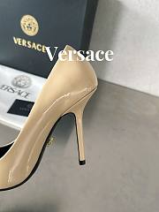 Fortok Versace Gianni Ribbon High Heels Beige - 6
