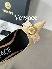 Fortok Versace Gianni Ribbon High Heels Beige - 5