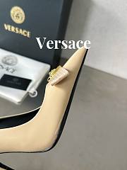 Fortok Versace Gianni Ribbon High Heels Beige - 4
