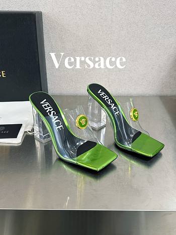 Fortok Versace Gianni Ribbon Mules Green