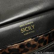 Fortok Dolce & Gabbana Black Sequin Miss Sicily Top Handle Bag 18x11x6cm - 5