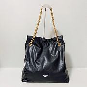 Fortok Balenciaga Crush Tote Bag Black 39x14x46cm - 1