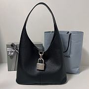 Fortok Balenciaga Locker Hobo Bag Black 35x10x26cm - 1