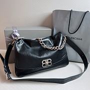 Fortok Balenciaga BB Soft Small Shoulder Bag Silver Buckle 35x24cm - 6