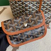 Fortok Goyardine Rabbit Rex Fur Reversible Mini Tote Bag Brown 20cm - 5