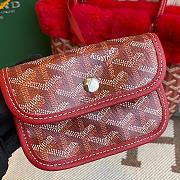 Fortok Goyardine Rabbit Rex Fur Reversible Mini Tote Bag Red 20cm - 2