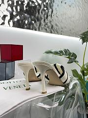 Fortok Bottega Veneta Patch High Mules White & Black - 3