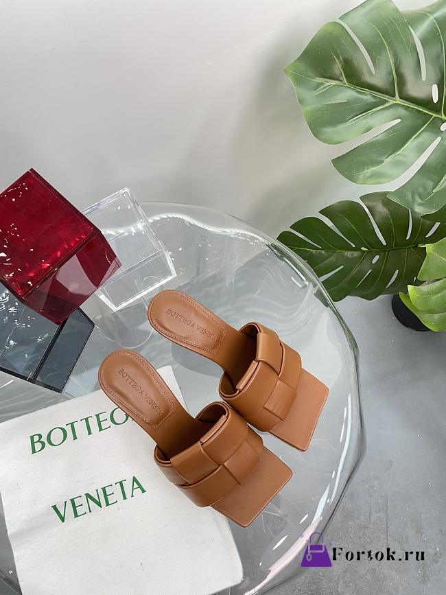Fortok Bottega Veneta Patch High Mules Brown - 1