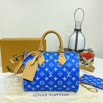 Fortok Louis Vuitton Speedy P9 Bandoulière 25 Bag Blue M24444 25x15x15cm