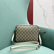 Fortok Gucci Horsebit 1955 Crossbody Bag In White 645454 23x17x6cm - 2