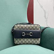 Fortok Gucci Horsebit 1955 Crossbody Bag In Black 645454 23x17x6cm - 1