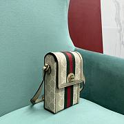 Fortok Gucci Canvas Ophidia GG Mini Bag in White 496056 11.5x5x17cm - 6