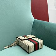 Fortok Gucci Canvas Ophidia GG Mini Bag in White 496056 11.5x5x17cm - 3