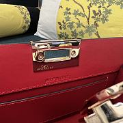 Fortok Valentino Garavani Rockstud Leather Clutch Bag Red 28cm - 4