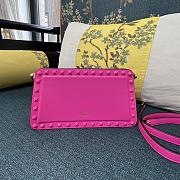 Fortok Valentino Garavani Rockstud Leather Clutch Bag Pink 28cm - 6