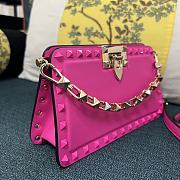 Fortok Valentino Garavani Rockstud Leather Clutch Bag Pink 28cm - 4