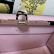 Fortok Valentino Garavani Rockstud Leather Clutch Bag Light Pink 28cm - 6