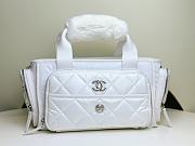 Fortok Chanel Coco Neige Travel Bag White 16x35x20cm - 1