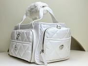 Fortok Chanel Coco Neige Travel Bag White 16x35x20cm - 5