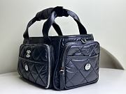 Fortok Chanel Coco Neige Travel Bag Black 16x35x20cm - 4