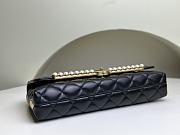 Fortok Chanel Pearl Clutch Gold Buckle 30x15x4cm  - 5