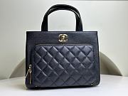 Fortok Chanel Small Shopping 2way Hand Shoulder Bag Caviar Skin Black 26x20x13cm - 1