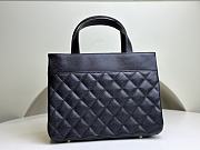 Fortok Chanel Small Shopping 2way Hand Shoulder Bag Caviar Skin Black 26x20x13cm - 6