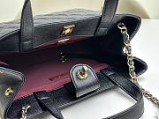 Fortok Chanel Small Shopping 2way Hand Shoulder Bag Caviar Skin Black 26x20x13cm - 4