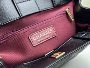 Fortok Chanel Small Shopping 2way Hand Shoulder Bag Caviar Skin Black 26x20x13cm - 3
