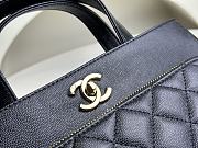 Fortok Chanel Small Shopping 2way Hand Shoulder Bag Caviar Skin Black 26x20x13cm - 2