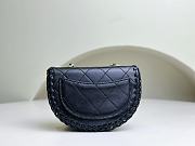 Fortok Chanel Black Braided Mini Messenger Flap Bag 16x10x5.5cm  - 6