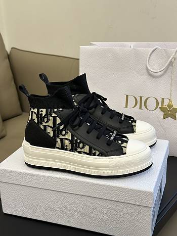 Fortok Dior Walk'n' Canvas & Leather Sneaker In Blue